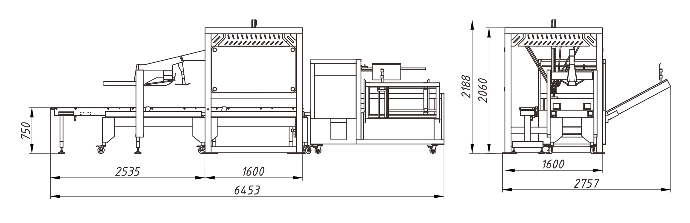 Carton packing line system